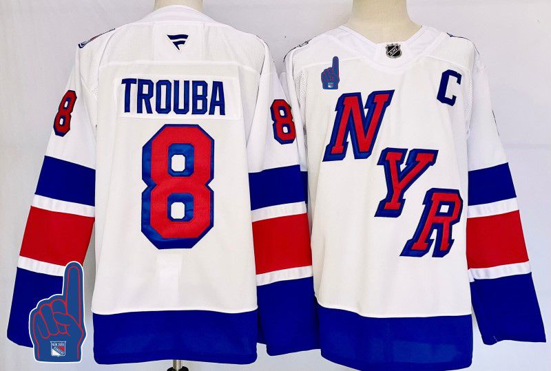 Men New York Rangers 8 Trouba White Fanatics 2025 NHL Jersey style 3